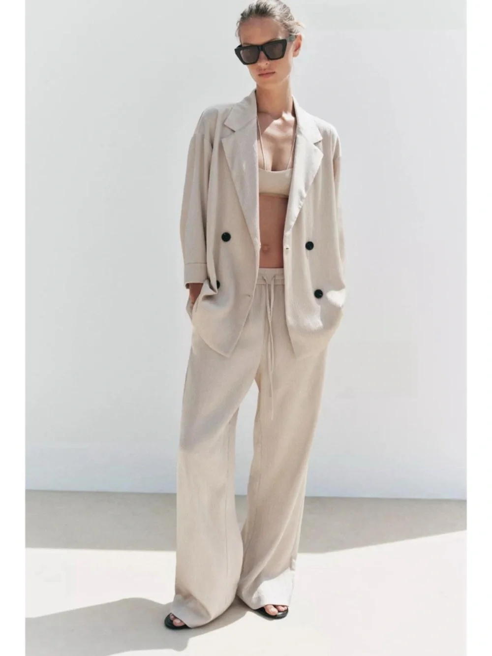 ZARA Oversized Crinkle Blazer - Picture 10 of 10